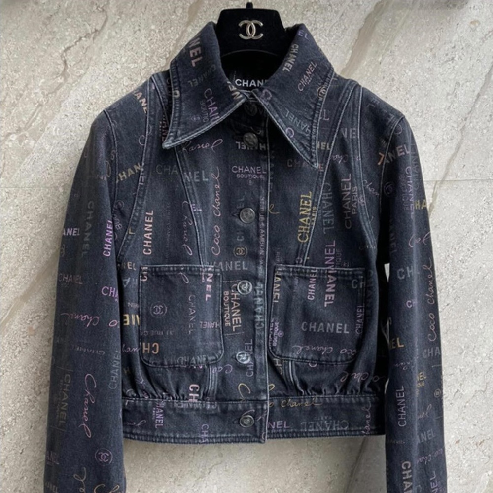 Chanel logo denim jacket